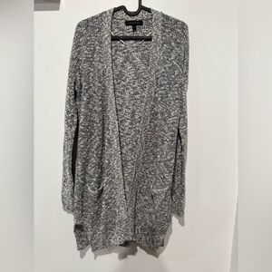 Banana Republic Salt And Pepper Open-Front Sweater